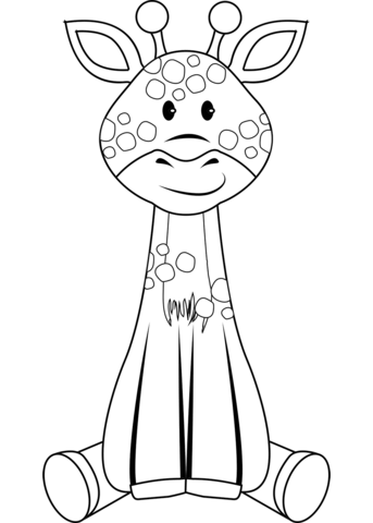 Cute Giraffe Coloring Page